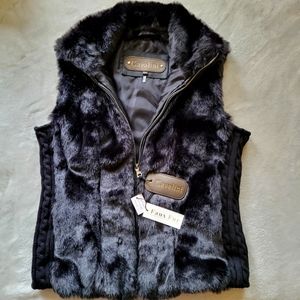 Womens Vest Cavalini Faux Fur size Med